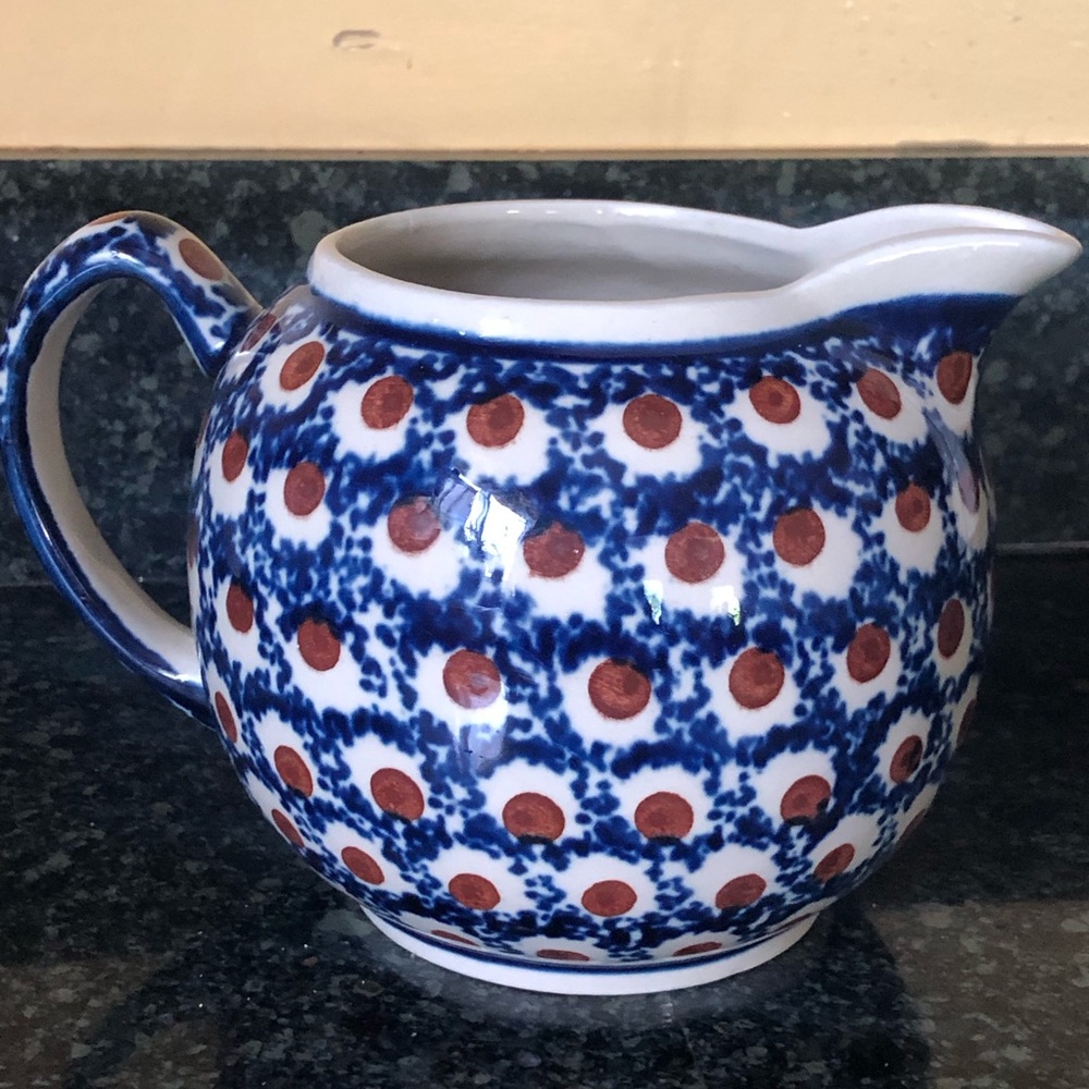 Boleslawiec Hand Made Polish Pottery Creamer Pitcher - Picture 5 of 9